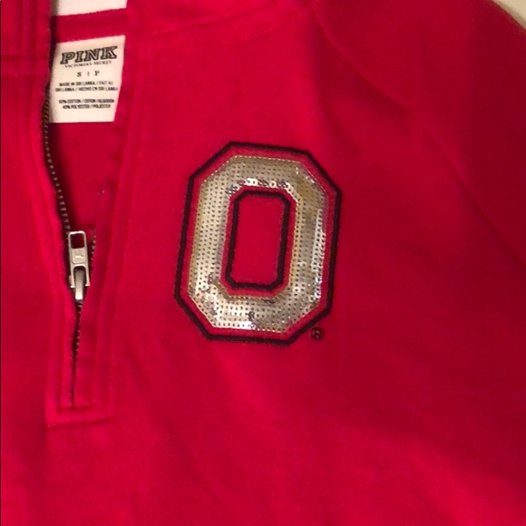 NWOT VS PINK Ohio State Bling Quarter-Zip S  🏈 - Picture 2 of 3